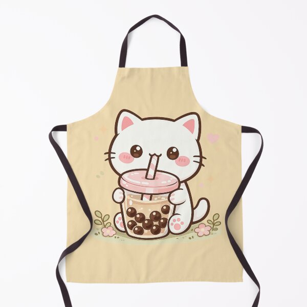Item preview, Cute Boba Cat Kawaii Chibi Bubble Tea Illustration designed and sold by ZyloPrints.