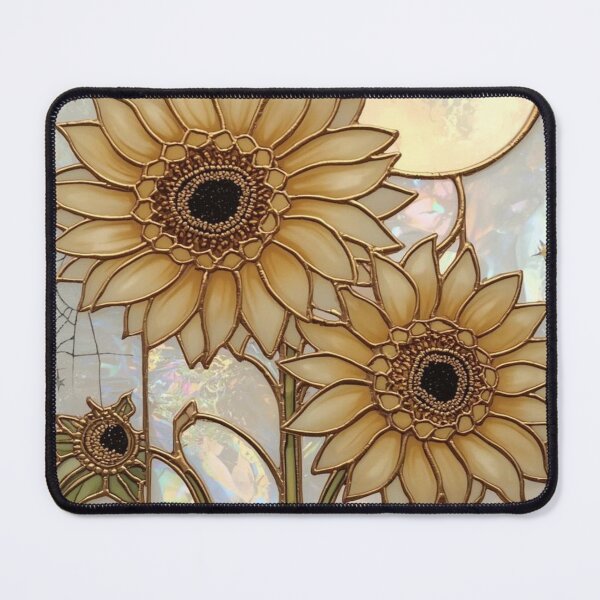 Item preview, Sunflower Stained Glass Golden Aesthetic Art designed and sold by BriSher.