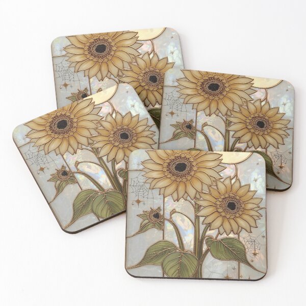 Item preview, Sunflower Stained Glass Golden Aesthetic Art designed and sold by BriSher.
