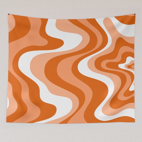 Item preview,  Liquid Swirl Retro Abstract in oranges tones, Cream, and White designed and sold by Differenceee.