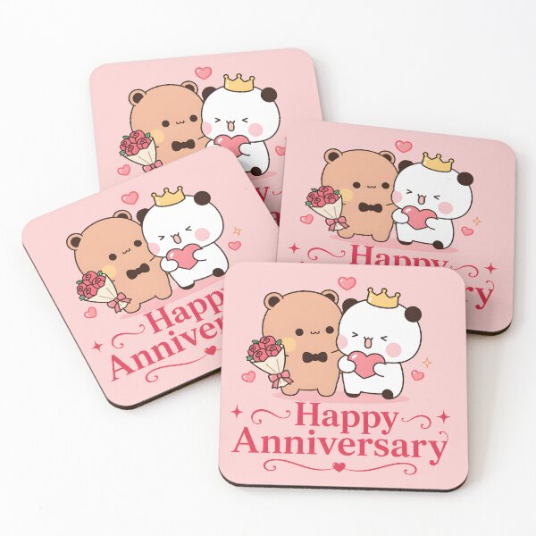 Item preview, Bubu dudu Cute Bear and Panda Anniversary Greeting designed and sold by FEBRICAST.