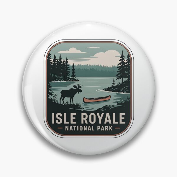 Item preview, Isle Royale National Park Vintage Travel Badge designed and sold by Teelogic.
