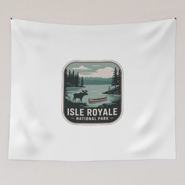 Item preview, Isle Royale National Park Vintage Travel Badge designed and sold by Teelogic.