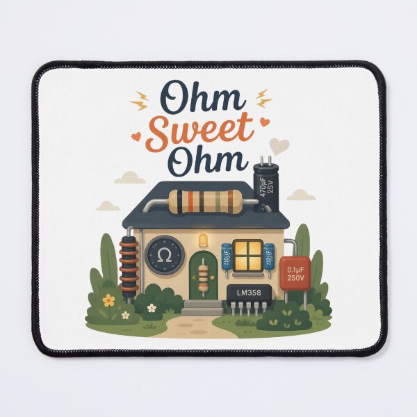 Item preview, Ohm Sweet Ohm Electronics Pun designed and sold by Cerys-GS.