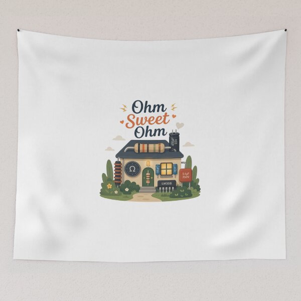 Item preview, Ohm Sweet Ohm Electronics Pun designed and sold by Cerys-GS.