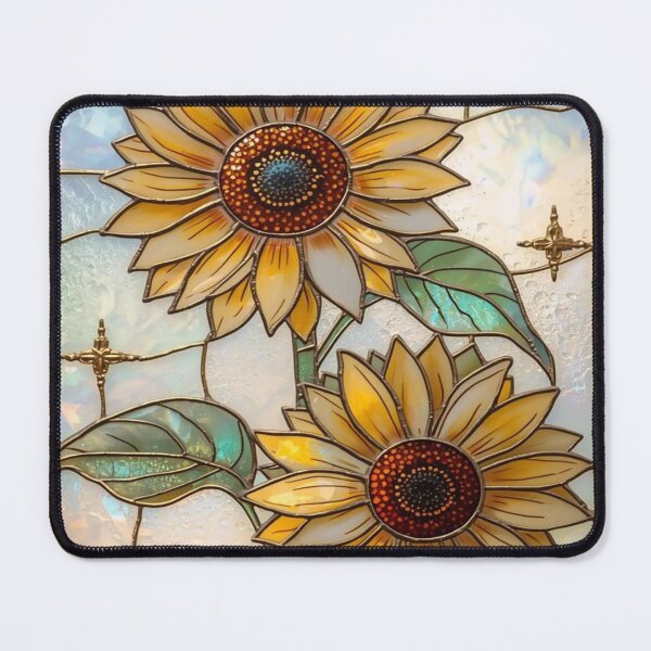 Item preview, Sunflower Stained Glass Golden Aesthetic Art designed and sold by BriSher.