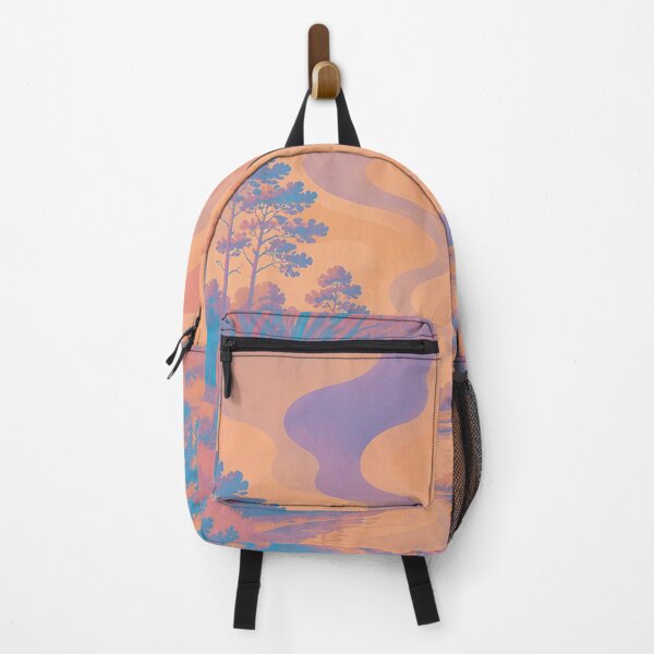 Item preview, Wetland Dreams — Coral Sunset River Landscape designed and sold by WanderEastArt.