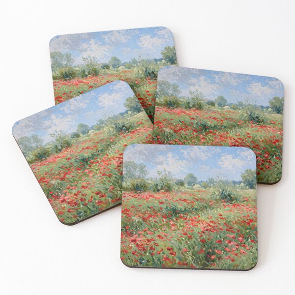Item preview, Impressionist Landscape - Poppy Field designed and sold by Late Theory.