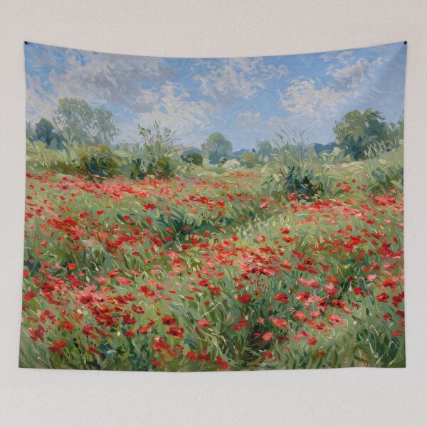 Item preview, Impressionist Landscape - Poppy Field designed and sold by Late Theory.