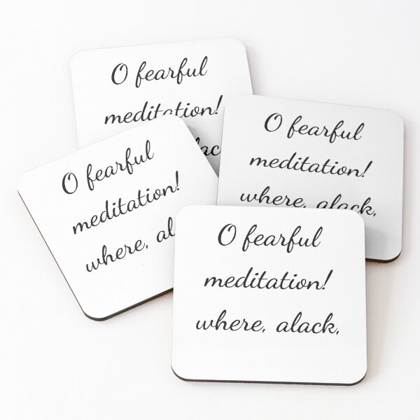 Item preview, “O fearful meditation! where, alack,” - handwriting black designed and sold by ariksworld.
