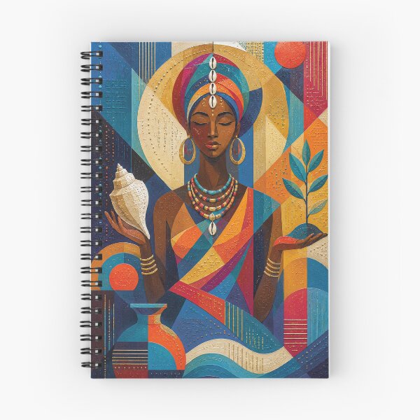 Item preview, African Sea goddess Afrekete painting designed and sold by GalleryKauffeld.