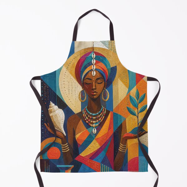 Item preview, African Sea goddess Afrekete painting designed and sold by GalleryKauffeld.