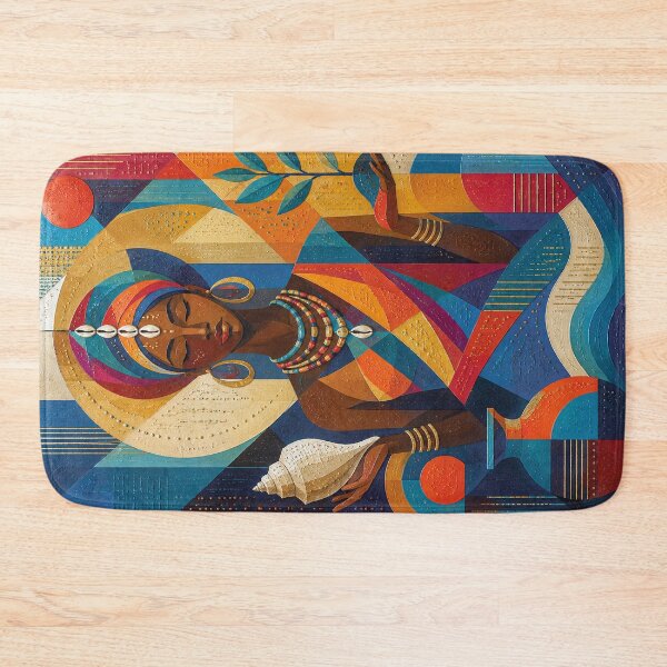 Item preview, African Sea goddess Afrekete painting designed and sold by GalleryKauffeld.