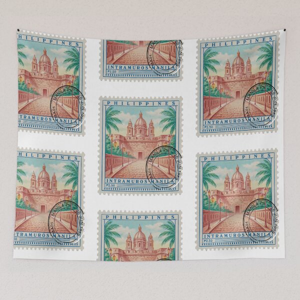 Item preview, Manila Intramuros Philippines Colonial Fort Stamp Sticker designed and sold by stickercuffs.