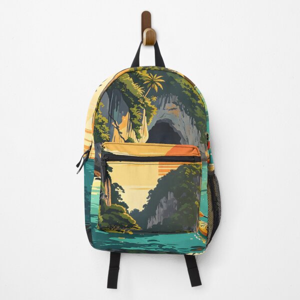 Item preview, Phang Nga Bay Sea Cave Thailand Kayak Adventures – Retro Sunset Series designed and sold by Spirit of Siam.