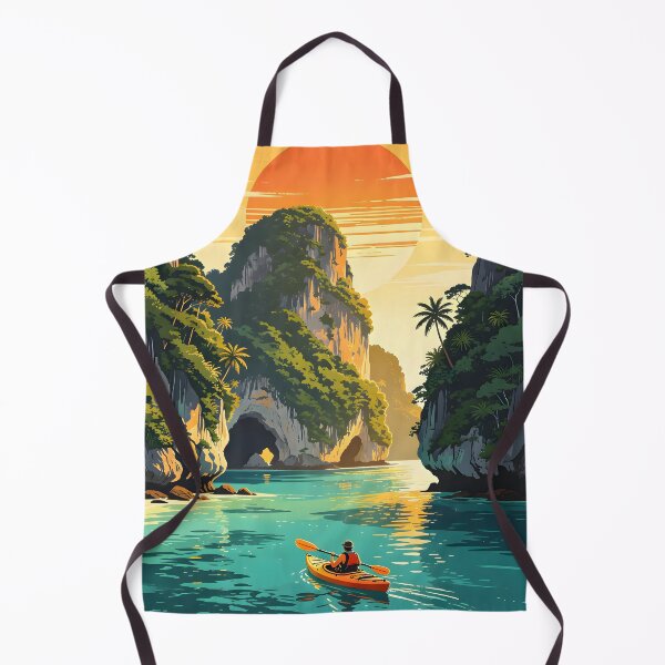 Item preview, Phang Nga Bay Sea Cave Thailand Kayak Adventures – Retro Sunset Series designed and sold by Spirit of Siam.