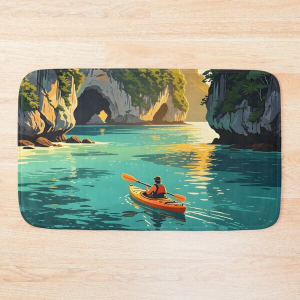 Item preview, Phang Nga Bay Sea Cave Thailand Kayak Adventures – Retro Sunset Series designed and sold by Spirit of Siam.