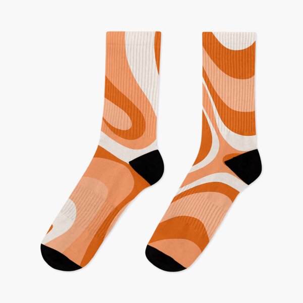 Item preview, Liquid Swirl Retro Abstract in oranges tones, Cream, and White designed and sold by Differenceee.
