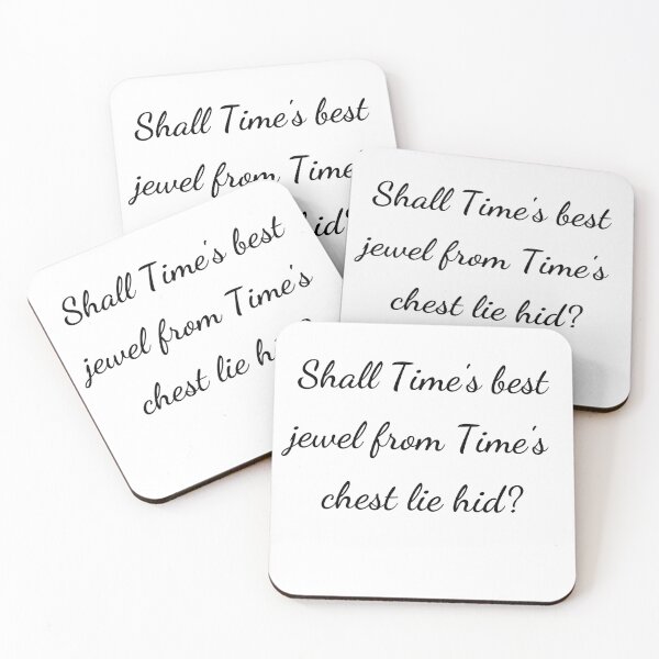 Item preview, “Shall Time’s best jewel from Time’s chest lie hid?” - handwriting black designed and sold by ariksworld.