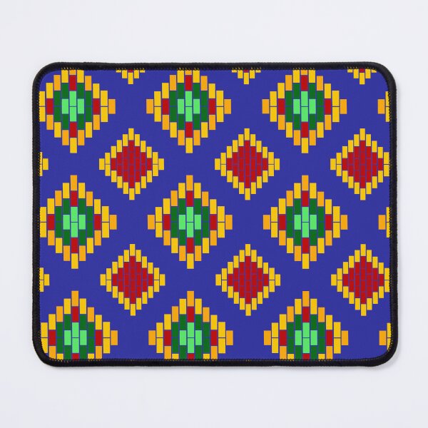 Item preview, Vibrant Ikat Seamless Geometric Ethnic Pattern on Blue Background for Textile Design designed and sold by PATTANUT176.