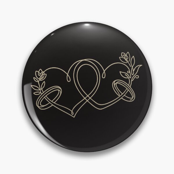 Item preview, Elegant Wedding Rings with Floral Heart Line Art designed and sold by momoshome.