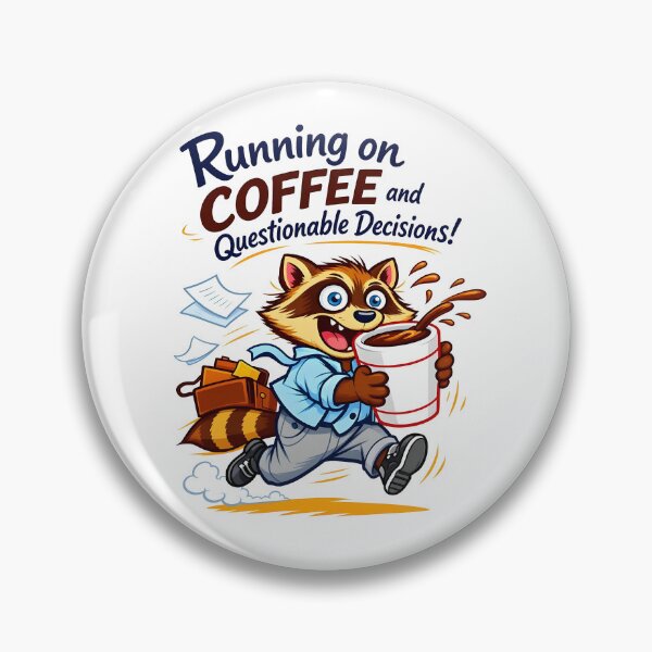 Item preview, Running on Coffee and Questionable Decisions designed and sold by ZanyPaintbrush.