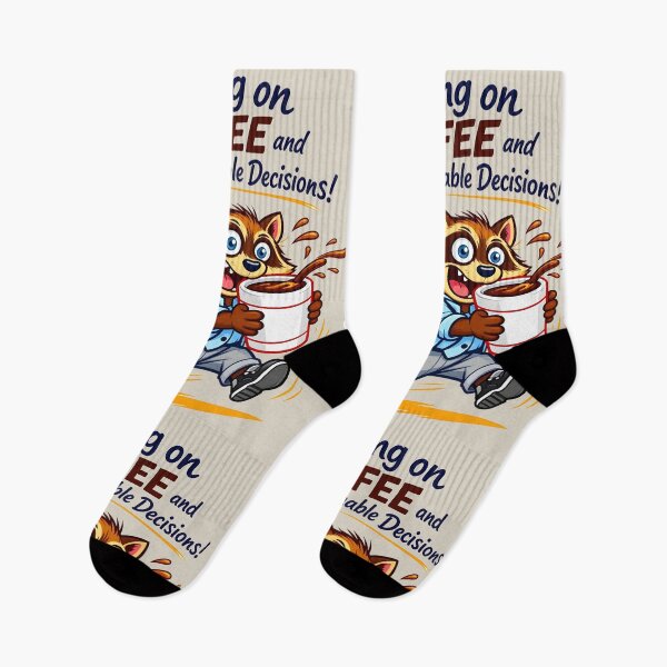 Item preview, Running on Coffee and Questionable Decisions designed and sold by ZanyPaintbrush.