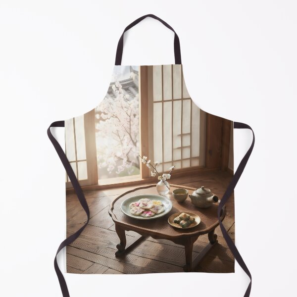 Item preview, Peaceful Spring Morning in a Traditional Hanok with Korean Hwajeon Tea Table Art designed and sold by SOOstudio73.