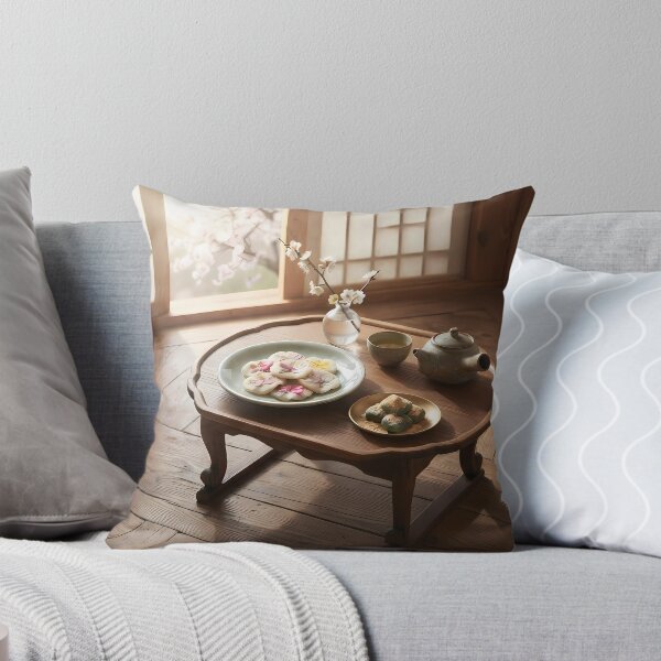 Item preview, Peaceful Spring Morning in a Traditional Hanok with Korean Hwajeon Tea Table Art designed and sold by SOOstudio73.