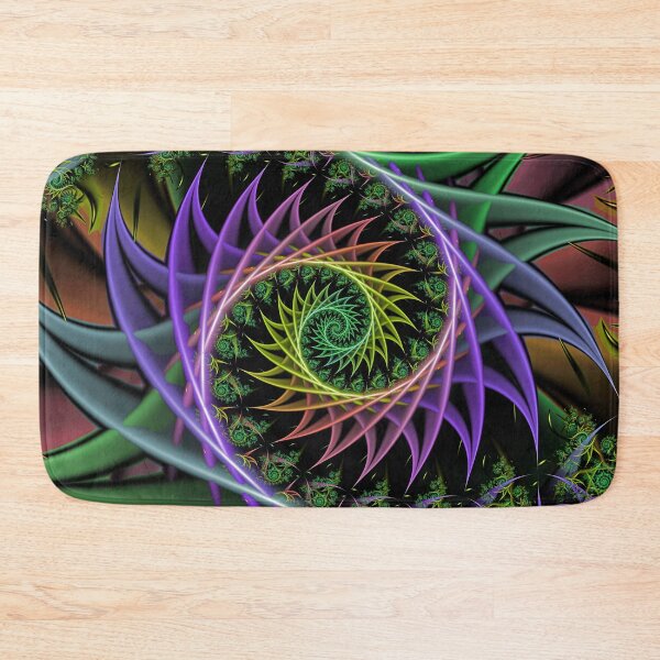 Item preview, Spiky Vortex Spiral Abstract Floral Fractal Artwork designed and sold by pinkal.