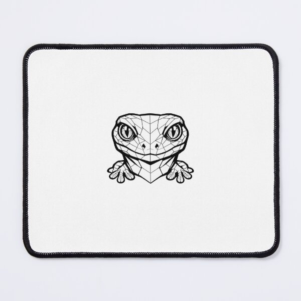 Item preview, Arabian Gecko Sticker | Premium Geometric Gecko Black & White Vector Art designed and sold by DesertInkArt.