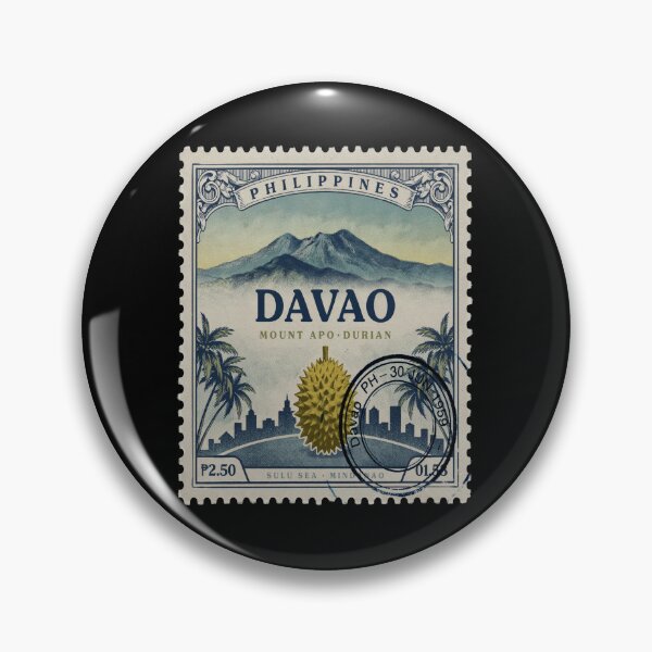 Item preview, Davao Philippines Mount Apo Durian Crest Stamp Sticker designed and sold by stickercuffs.