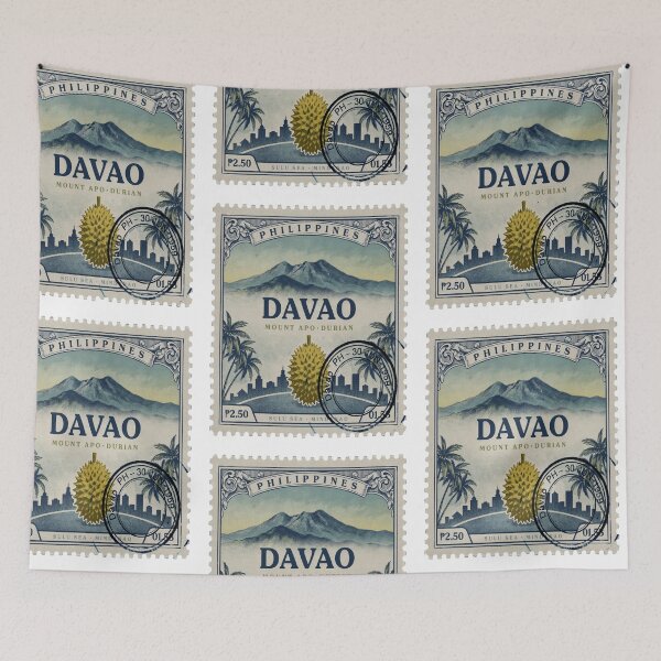 Item preview, Davao Philippines Mount Apo Durian Crest Stamp Sticker designed and sold by stickercuffs.