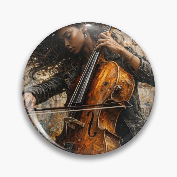 Item preview, Soulful Female Cellist – Urban Abstract Classical Music Art Print designed and sold by Kaleidoscope Print.