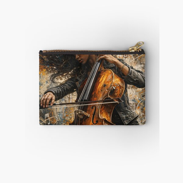 Item preview, Soulful Female Cellist – Urban Abstract Classical Music Art Print designed and sold by Kaleidoscope Print.