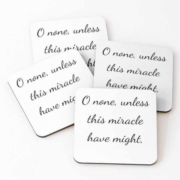 Item preview, “O none, unless this miracle have might,” - handwriting black designed and sold by ariksworld.