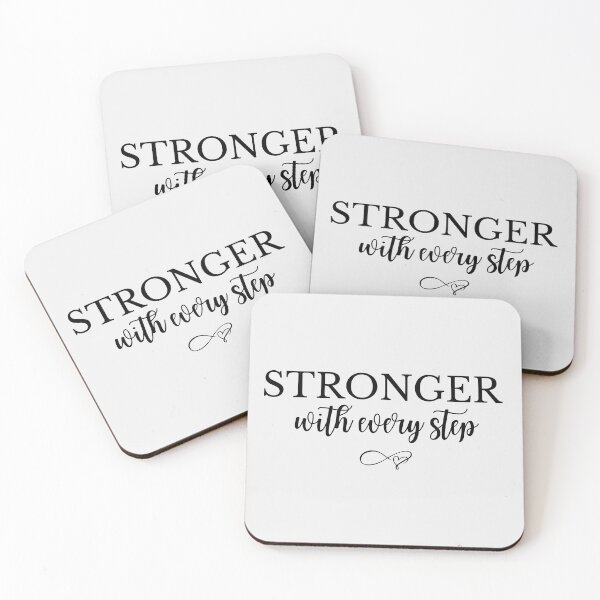 Item preview, Stronger With Every Step Motivational Quote Design designed and sold by MadeByMira.