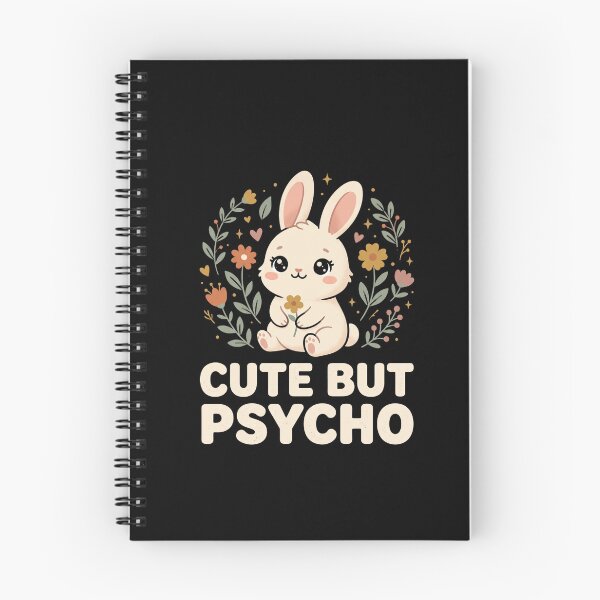 Item preview, Cute But Psycho - Kawaii Bunny Cottagecore Flower designed and sold by dudelinart.