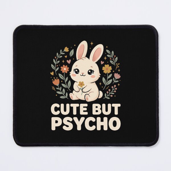 Item preview, Cute But Psycho - Kawaii Bunny Cottagecore Flower designed and sold by dudelinart.