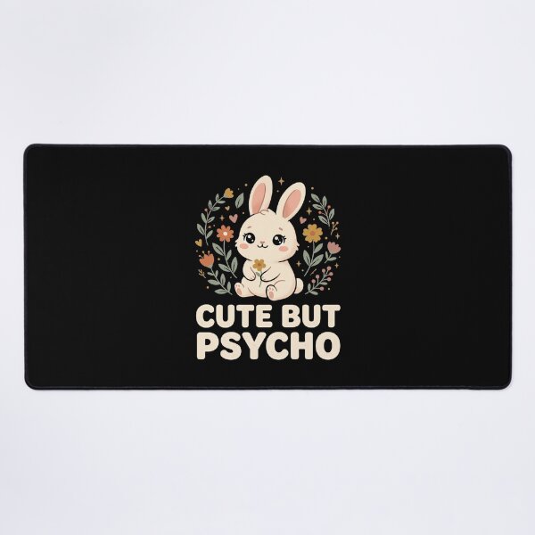 Item preview, Cute But Psycho - Kawaii Bunny Cottagecore Flower designed and sold by dudelinart.