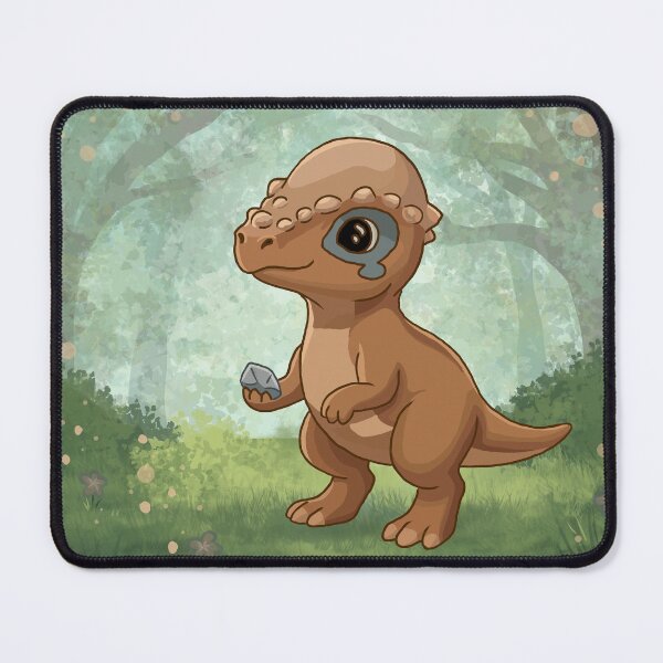 Item preview, Dinosaur Pachycephalosaurus Whimsical Forest Cartoon designed and sold by DoodlingMissy.