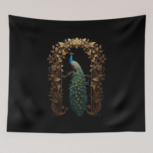 Item preview, ArtRoyalPeacockInOrnateGolden designed and sold by Artrendzs.