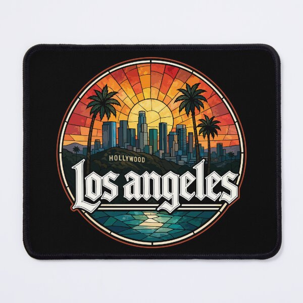 Item preview, Hollywood Los Angeles California Stained Glass Travel designed and sold by TomFrontierArt.
