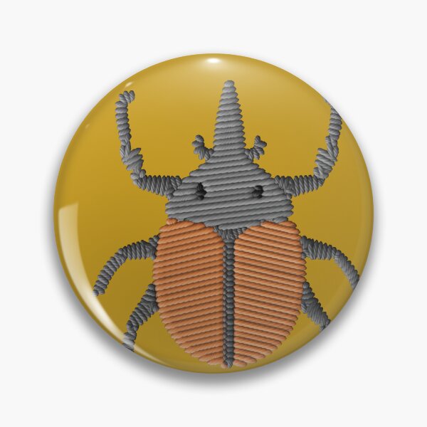 Item preview, Cute Rhinoceros Beetle Embroidery Patch | Kawaii Beetle Insect Embroidered Design designed and sold by · GAMING SOUL ·.