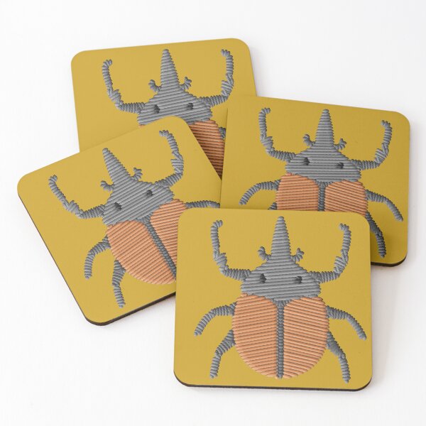 Artikelvorschau, Niedlicher Nashornkäfer-Stickaufnäher | Kawaii-Käfer-Insekten-Stickdesign entworfen und verkauft von · GAMING SOUL ·.