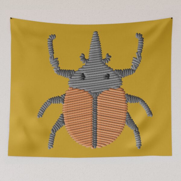 Item preview, Cute Rhinoceros Beetle Embroidery Patch | Kawaii Beetle Insect Embroidered Design designed and sold by · GAMING SOUL ·.