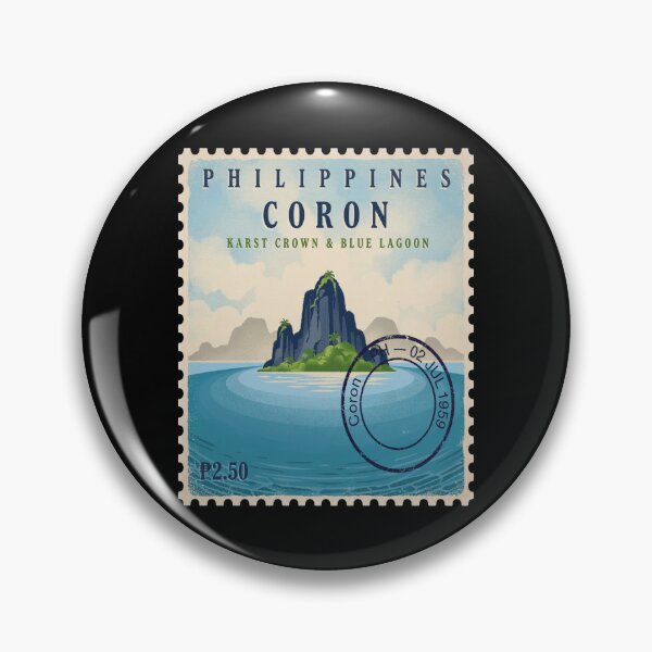 Item preview, Coron Philippines Karst Crown Blue Lagoon Stamp Sticker designed and sold by stickercuffs.