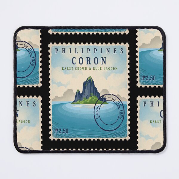Item preview, Coron Philippines Karst Crown Blue Lagoon Stamp Sticker designed and sold by stickercuffs.