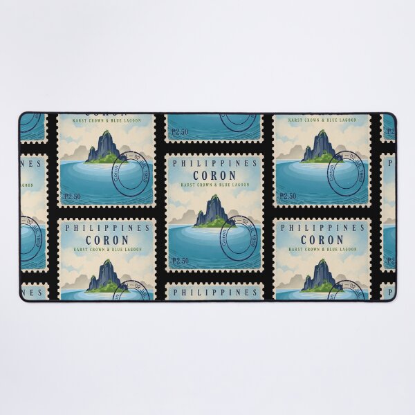 Item preview, Coron Philippines Karst Crown Blue Lagoon Stamp Sticker designed and sold by stickercuffs.