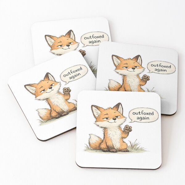 Item preview, Funny Outfoxed Again Fox Shirt | Fox Pun Sticker | Sly Fox Gift | Triumphant Humor Tee designed and sold by Moonveil_Studio.
